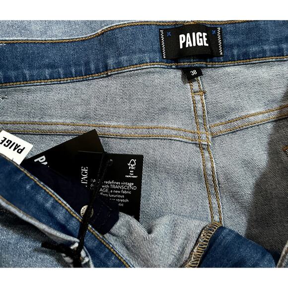 Paige Federal Straight Slim Fit Jeans in Nielson Mens Size 38 - Picture 4 of 9